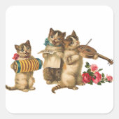 Sticker Carré Chats musicaux (Devant)