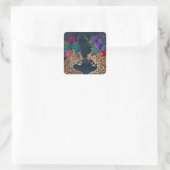 Sticker Carré Chaud House Leopards | Un couple (Sac)