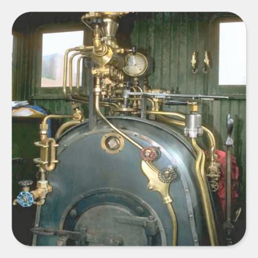 Sticker Carré Chaudière vintage (Devant)