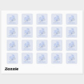 Sticker Carré chaussettes bleues pour bébé (Feuille)