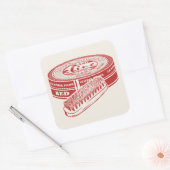 Sticker Carré Chaussure rouge (Enveloppe)