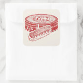 Sticker Carré Chaussure rouge (Sac)