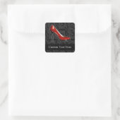 Sticker Carré Chaussure rouge Sassy (Sac)