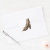 Sticker Carré Chaussure victorienne haute hachée (Enveloppe)