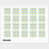 Sticker Carré Chaussures colorées (Feuille)