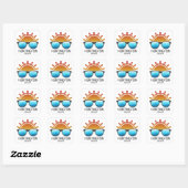 Sticker Carré Chaussures de soleil Huntington Beach California (Feuille)