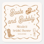 Sticker Carré Chaussures et Bubby Fête de mariage (Devant)