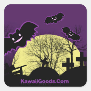 Sticker Carré Chauve-souris