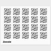 Sticker Carré Chauve-souris (Feuille)