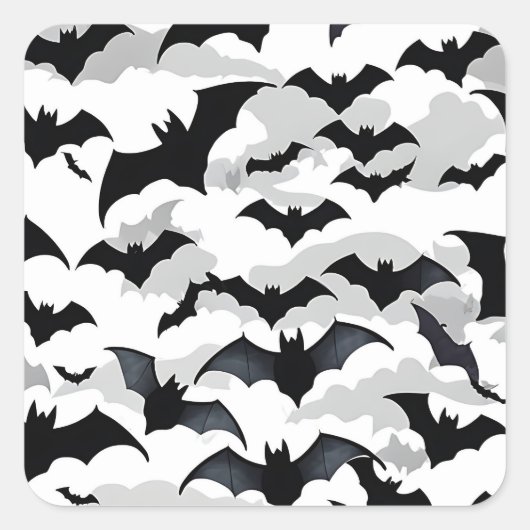 Sticker Carré Chauve-souris (Devant)