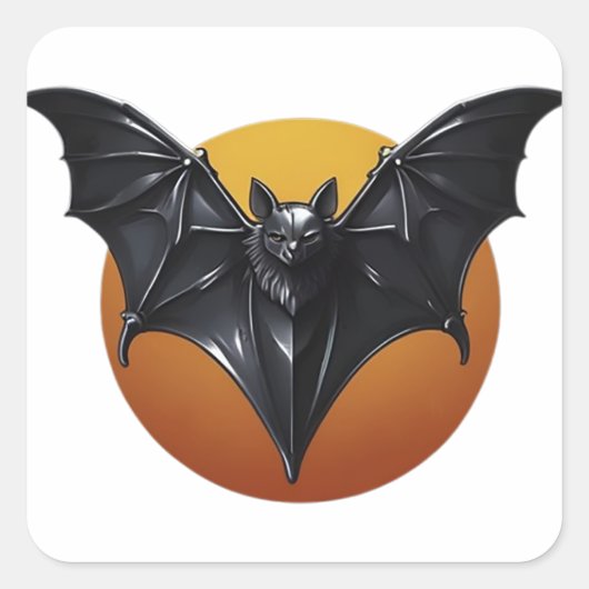 Sticker Carré Chauve-souris (Devant)