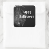Sticker Carré Chauve-souris gothique Halloween (Sac)