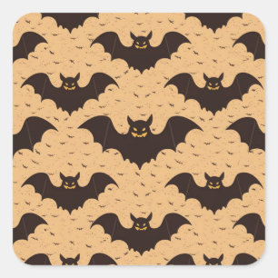 Sticker Carré Chauves-souris
