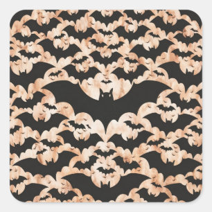 Sticker Carré Chauves-souris