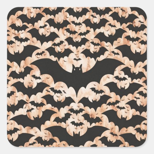 Sticker Carré Chauves-souris (Devant)