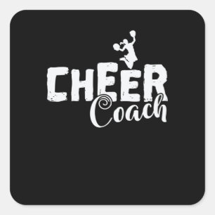 Sticker Carré Cheer Coach Pom-pom girl Sport touren anfeuern