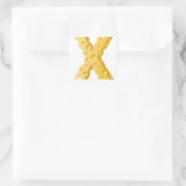 Sticker Carré Cheese Letter X Typography (Sac)
