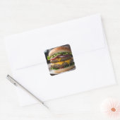 Sticker Carré Cheeseburger (Enveloppe)