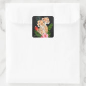 Sticker Carré Cheetah Bouquet (Sac)