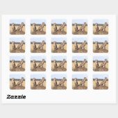 Sticker Carré Cheetah Cubs (Feuille)