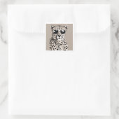 Sticker Carré Cheetah Diva (Sac)