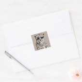Sticker Carré Cheetah Diva (Enveloppe)