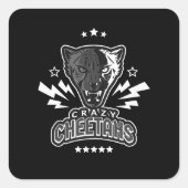 Sticker Carré Cheetahs fou (Devant)