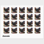 Sticker Carré Chef Affenpinscher (Feuille)