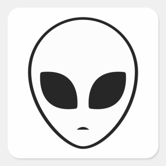 Sticker Carré Chef Alien Ufo Espace Alien 51 Idée cadeau (Devant)