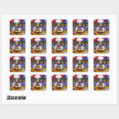 Sticker Carré Chef Beagle (Feuille)