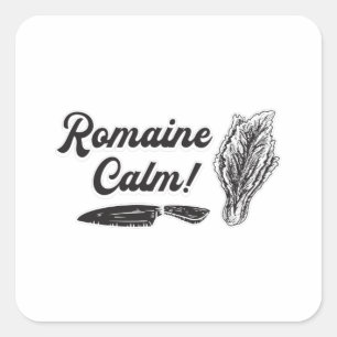 Sticker Carré Chef Cuisine Cuisine Romaine Calme Drôle Cadeau
