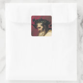 Sticker Carré Chef d'un vieil homme (Sac)