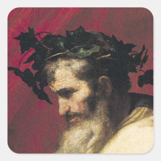 Sticker Carré Chef d'un vieil homme (Devant)