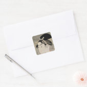 Sticker Carré Chef d'une femme (Enveloppe)