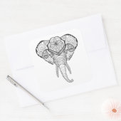 Sticker Carré Chef inspiré d'éléphant (Enveloppe)