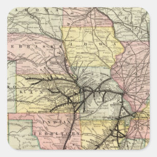 Sticker Carré Chemin de fer du Missouri Pacifique