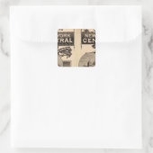 Sticker Carré Chemin de fer New York Central et Hudson River (Sac)