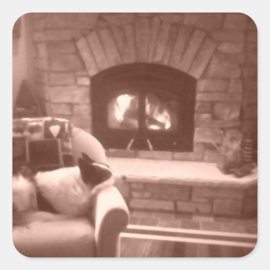 Sticker Carré Cheminée (Devant)