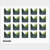 Sticker Carré Chemins de fer (Feuille)