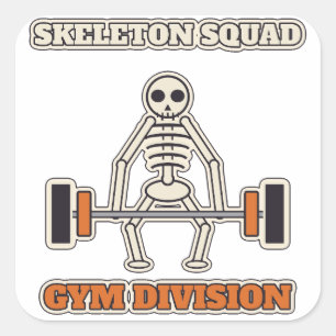 Sticker Carré Chemise de travail de la division gym de l'équipe