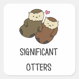 Sticker Carré Chemises, accessoires pour couple, OTTERS SIGNIFIC