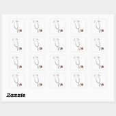 Sticker Carré Chemises et cadeaux Stethoscope (Feuille)