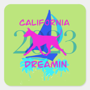 Sticker Carré Chemises nationales California Dreamin 2023 AHTCA