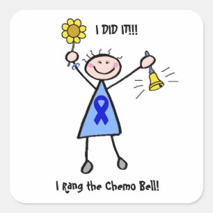 Sticker Carré Chemo Bell - Colon Cancer Woman