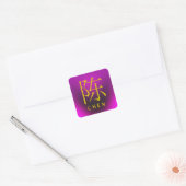 Sticker Carré Chen Monogramme (Enveloppe)
