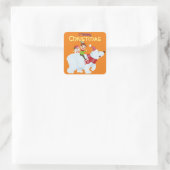 Sticker Carré Cher neiger de Noël (Sac)