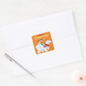 Sticker Carré Cher neiger de Noël (Enveloppe)