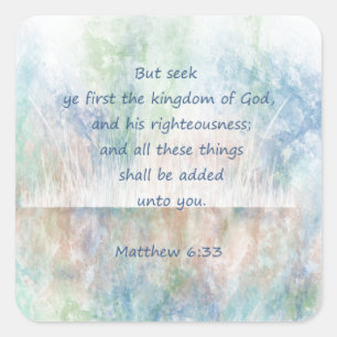 Sticker Carré Cherchez le vers d'écriture sainte de bible de