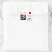 Sticker Carré Chère Maman, Hâte de Vous Rencontrer ! (Sac)