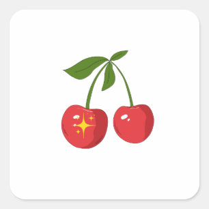 STICKER CARRÉ CHERRIES